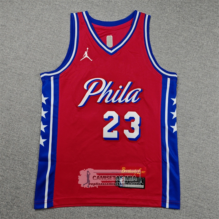 Camiseta Nino Philadelphia 76ers LeBron James NO 23 Statement 2025-26 Rojo